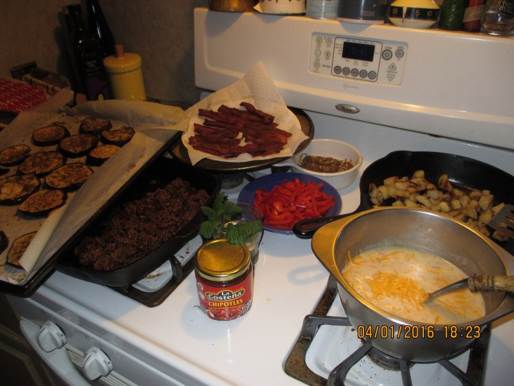 Stuffed Eggplant Fixins