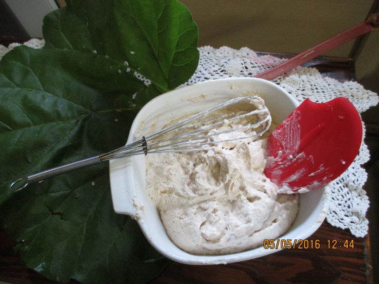 Rhubarb Ice Cream, delicate pink, flavor undisputed